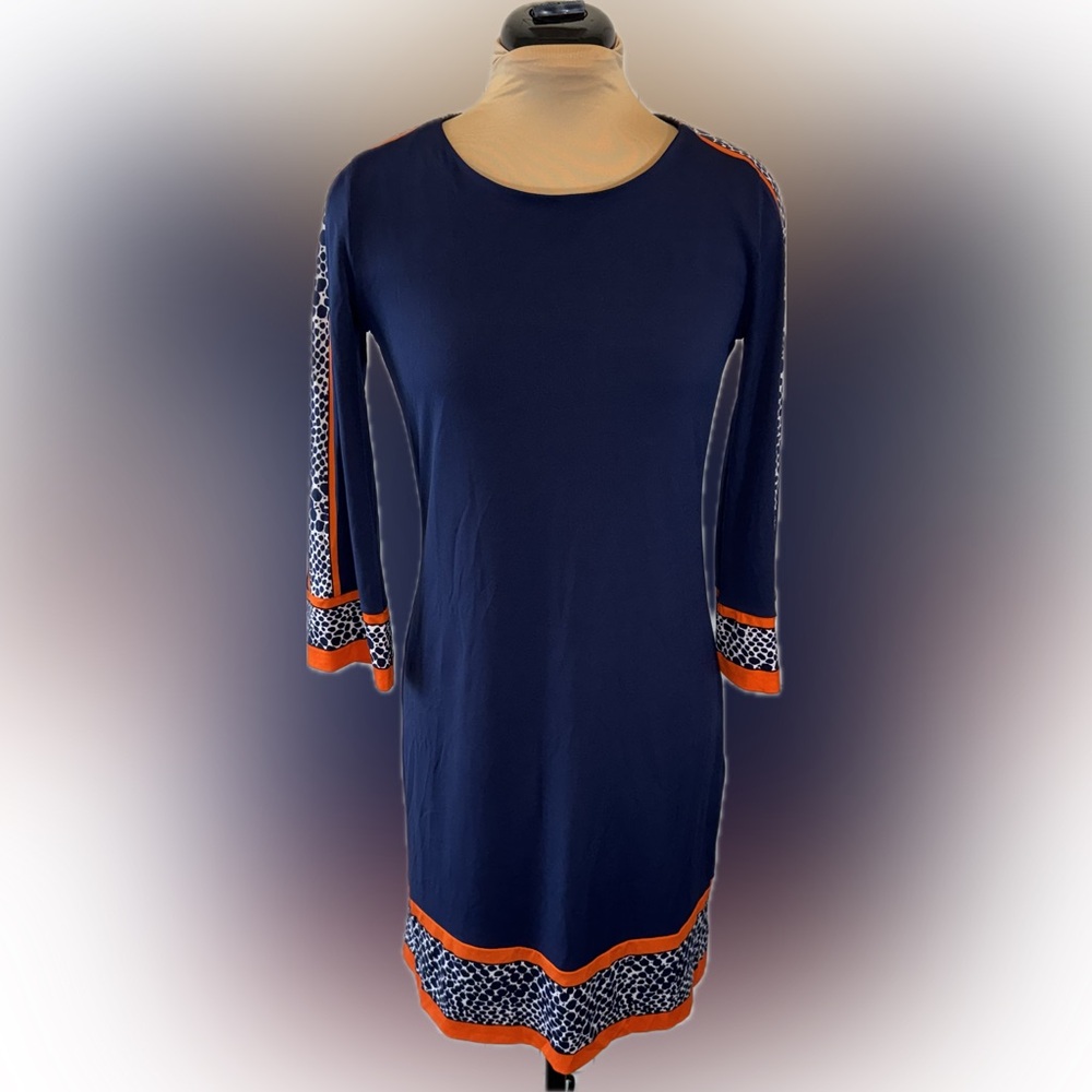 Michael Kors Navy and Orange Dress